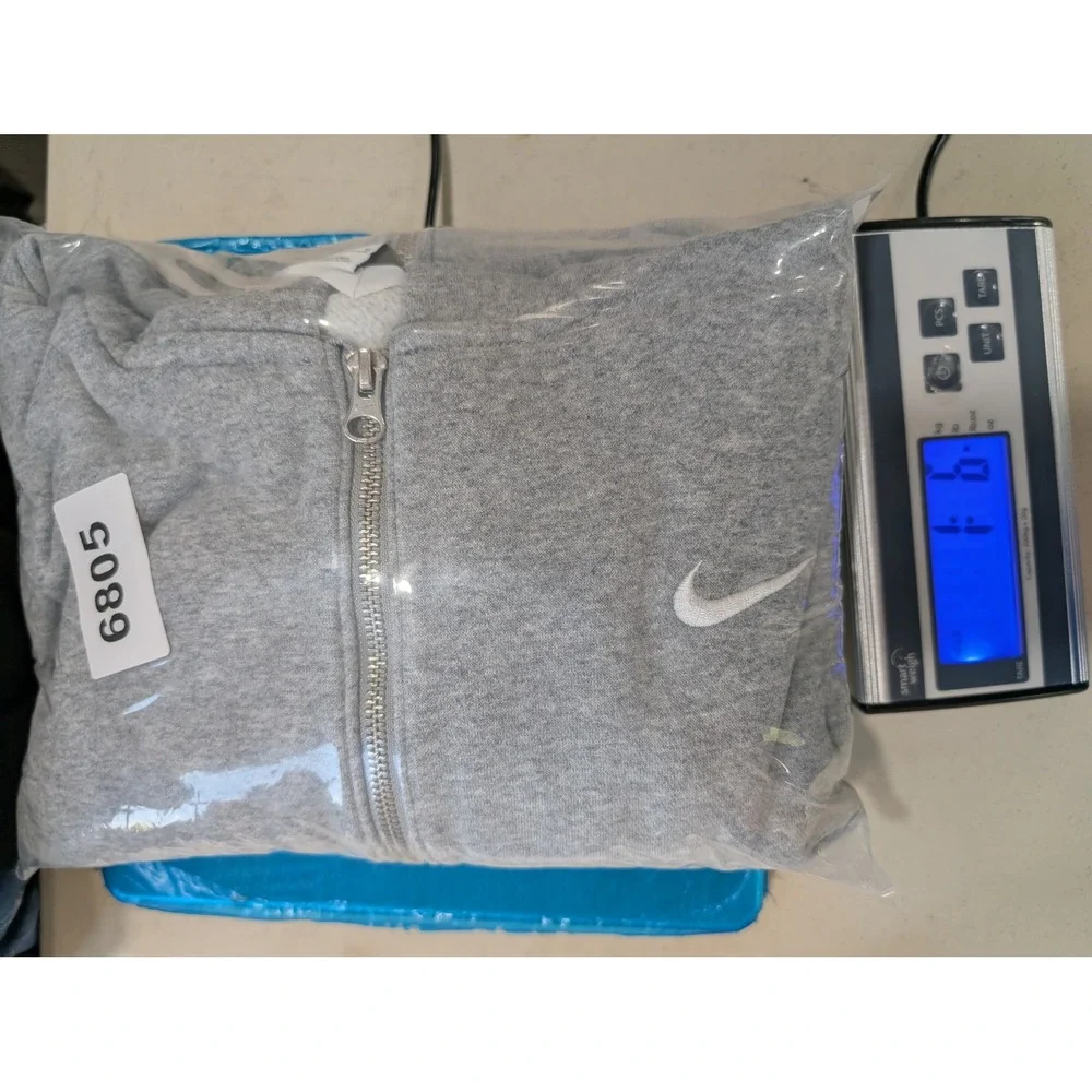Nike Mens Sportswear Club Fleece Full Zip Hoodie Grey  Size Large